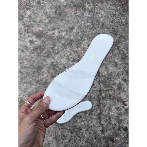 NEW $70 Tkees women's gemma sandals in White Size 10B - Picture 6 of 8